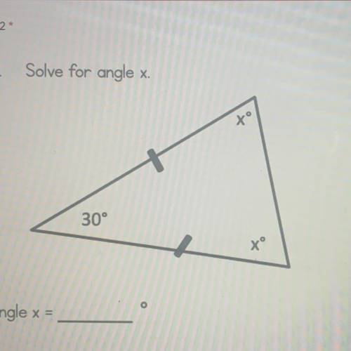 Solve for the angle x