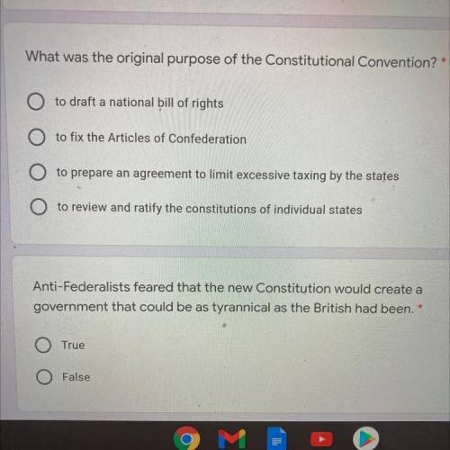 What was the original purpose of the Constitutional Convention?