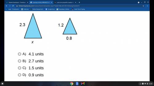 GIVING BRAINLIEST! AND 20 POINTS!

The two triangles below are similar. To the nearest tenth, what