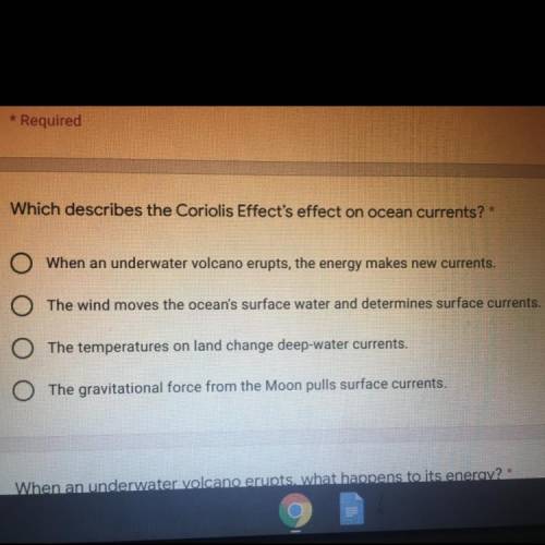 Which describes the Coriolis Effect's effect on ocean currents?