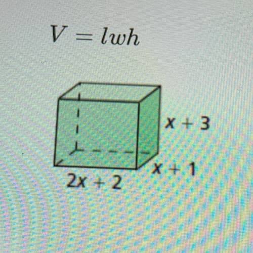 Please answerrrrrr

write and expression for the volume of the figure as a polynomial in standard