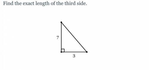 Find the exact length of the third side