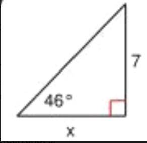 1. Find the missing angle measurement.2. Find the value of x