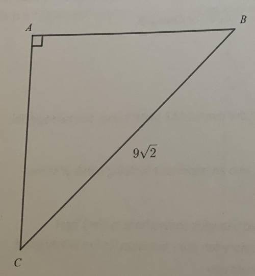 Triangle ABC is an isoceles triangle. What is the length of side AC?
