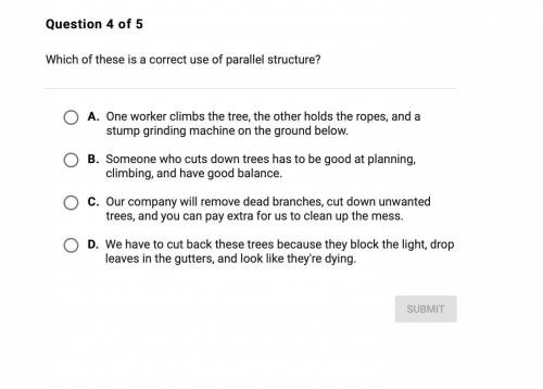 HELP PLEASE
Parallel structure