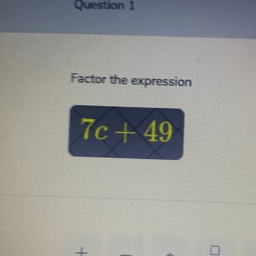Factor the expression
7c+49