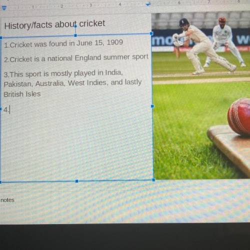 History/facts about cricket the SPORT!!
