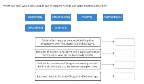 Which soft skills would these mobile app developers need to use in the situations described?