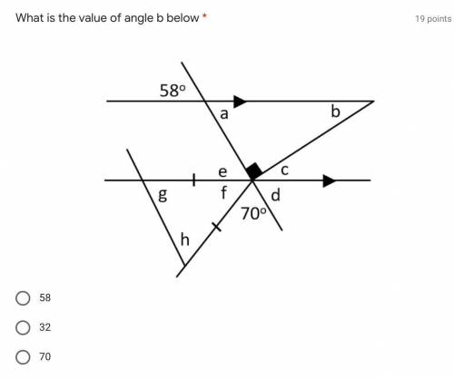 What is the value of angle b below 
Help me please !