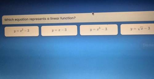 Which equation represents and linear function?