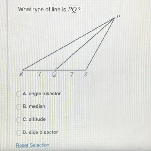 What type of line is PQ?
