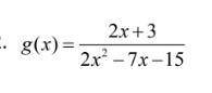 How do I find the vertical asymptote to this problem please help