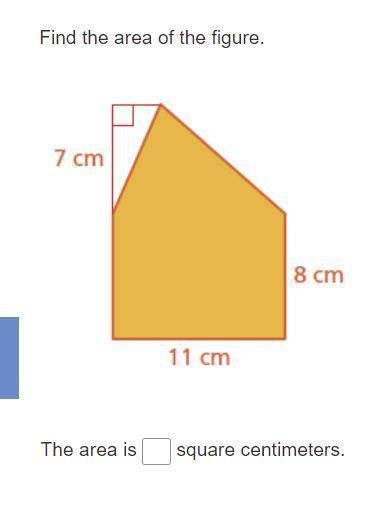 Easy.
Find the area of the figure.