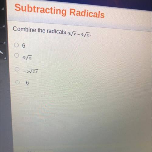 Combine the radicals