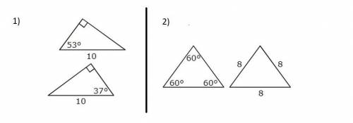 Are these triangules the same? and if so how?