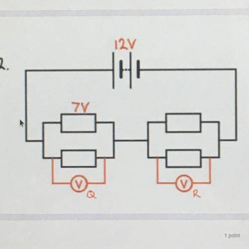 Find Q and R using the diagram - voltage