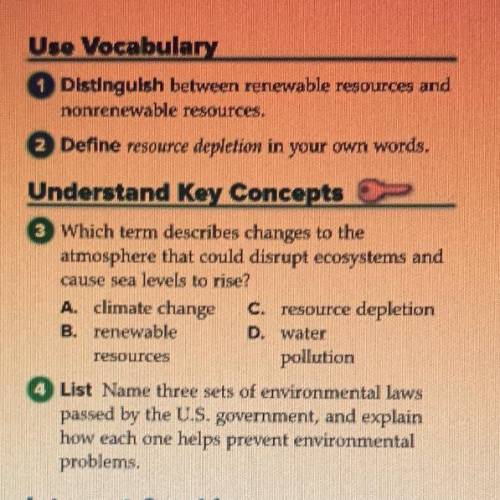 What can cause damage to an ecosystem and cause sea levels to rise ?

Please answer all of these q
