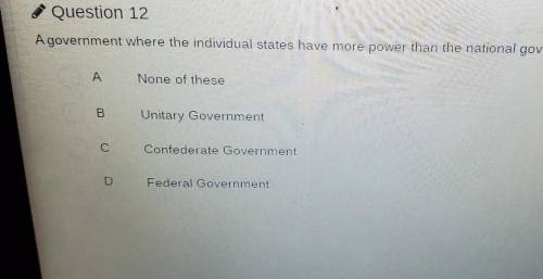 A government where the individual States have more power than the national government
