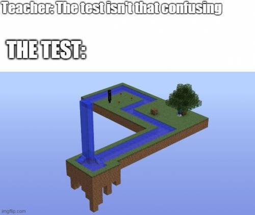 Minecraft Memes - The teacher: the test isn't that confusing... 
The test: