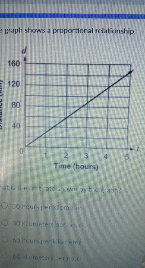 What is the unit rate shown by the graph