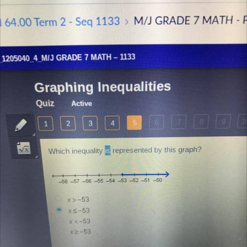 Need help ASAP!
Which inequality is represented by this graph