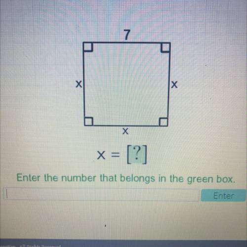 Enter the number that belongs in the green box