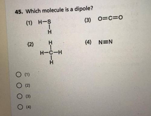 Which molecule is a dipole?