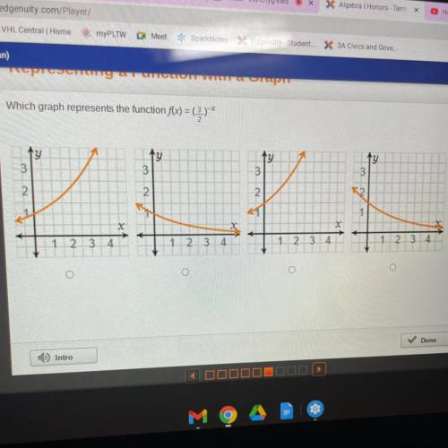 Here’s a pic for you to use Which graph represents the function f(x) = (2)

=()*
ry
3
ny
3
ty
3
3