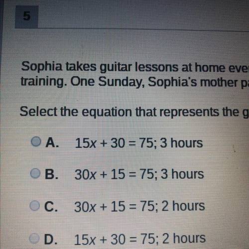 Sophia takes guitar lessons at home every Sunday. Her instructor charges $15 to cover home visit co