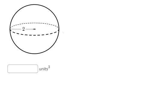Find the volume of the sphere. Either enter an exact answer in terms of π or use 3.14 for π and rou