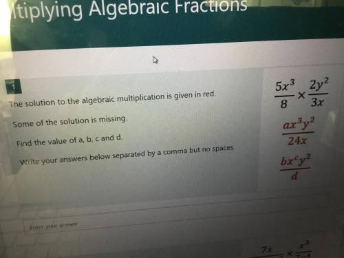 Need some help with multiplying algebraic fractions