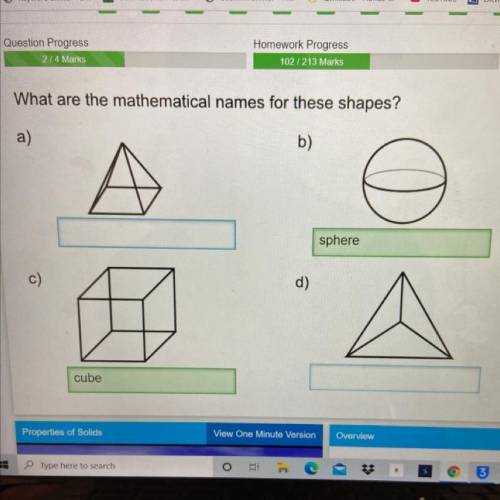 What are the mathematical names for these shapes?