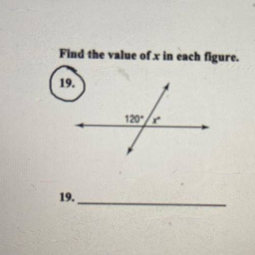 Find the value of x in each figure.