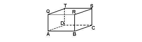 Which of the following edges is parallel to AB?
DT
BC
QR
BR