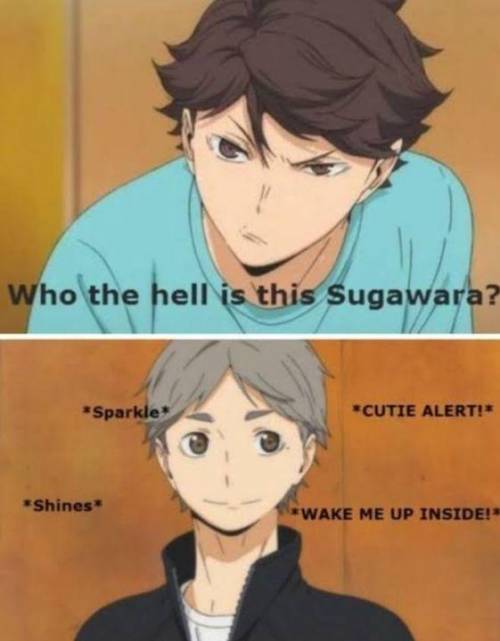 Sugawara is a sweet person. Until you make him mad. And that’s on what.? PERIODTTTTG