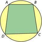 Quadrilateral ABCD is inscribed in a circle as shown.

Which pairs of angles in ABCD are supplemen