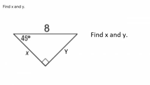 Find X and Y 
I need help plz ASAP