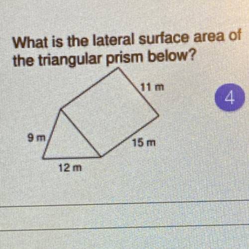 What is the lateral surface area of the triangular prism below? **GIVING BRANIEST TO FIRST TO ANSWE
