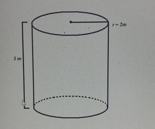 What is the surface area of this cylinder ( rounded to nearest tenth)​