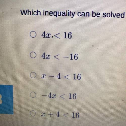Which inequality can be solved using the Division Property of Inequality where the direction of the
