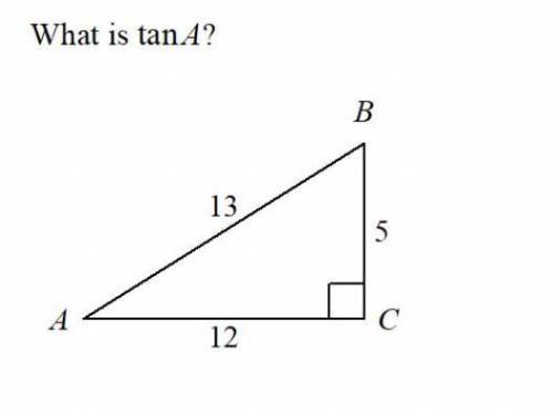 What is tan A? 
Tan A =