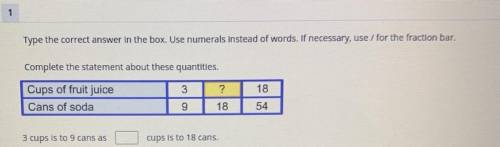 Type the correct answer in the box. Use numerals Instead of words. If necessary, use / for the frac