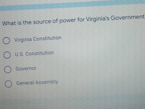What is the source of power for Virginia's government​