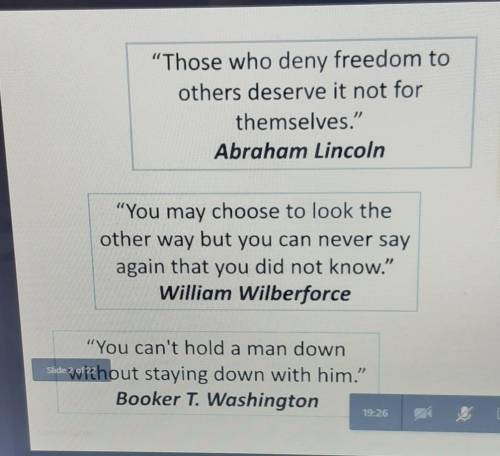 What do each of these quotes mean?​