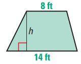WILL GIVE BRAINLEST, What is the height of the trapezoid if the Area = 77 ft²?