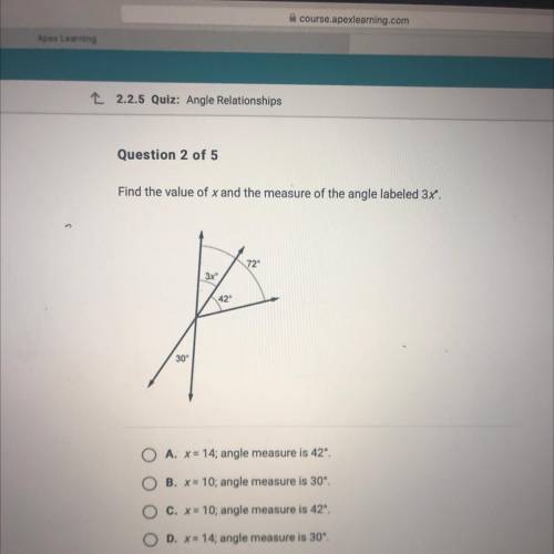 Find the value of X in met in the measure of the angle labeled