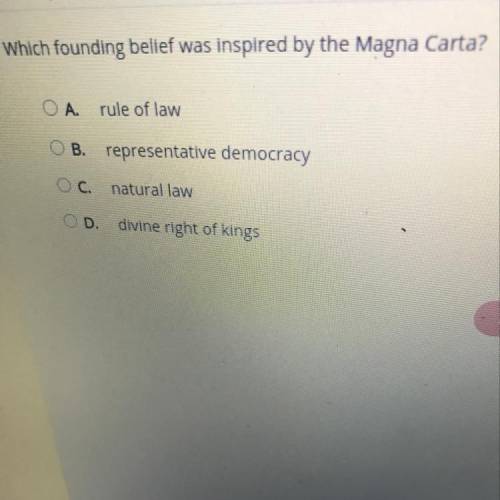 Which founding belief was inspired by the magma carta please help me