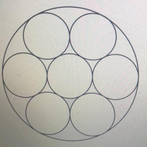 A) Find the area of the large circle. Explain your reasoning.

 
B) Find the area of the shaded par