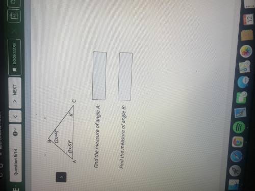 Find the measure of Angle A and angle B