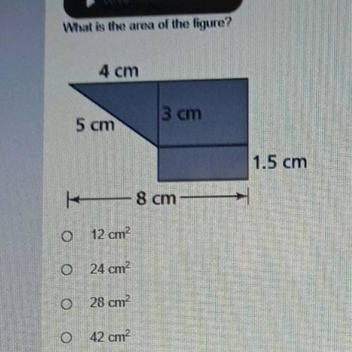 What is the area of the figure shown?